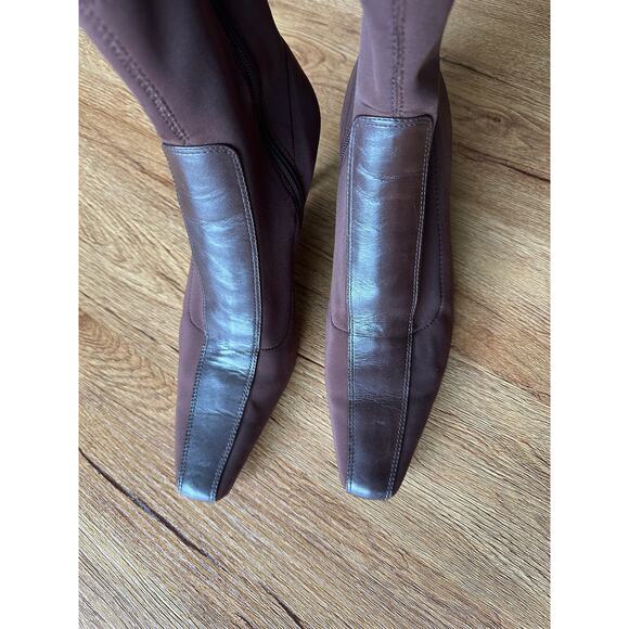 Bandolino Vtg Stlye Brown Kitten Heel Booties Size 7.5 - Picture 3 of 7